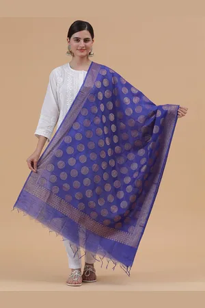Banjara Ethnic Motifs Woven Design Zari Raw Silk Banarasi Dupatta