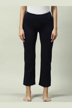 Biba Women Relaxed Straight Leg Mid-Rise Cotton Cropped Trousers