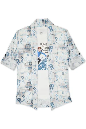 CAVIO Boys Graphic Printed Pure Cotton T-shirt With Shrug