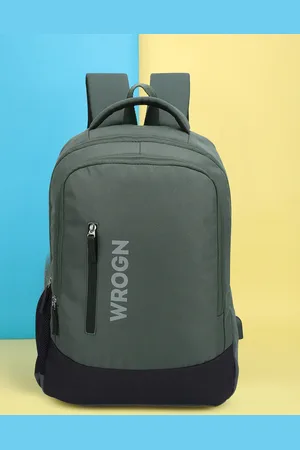 WROGN Unisex Colourblocked 16 Inch Laptop Backpack with USB Charging Port