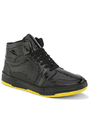 John Karsun Men Animal Textured Mid-Top Lightweight Sneakers