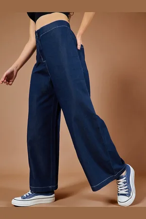 BAESD Women Relaxed Fit High-Rise Clean Look Stretchable Jeans