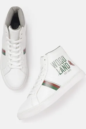 Woodland Men Brand Logo Printed Mid-Top Sneakers