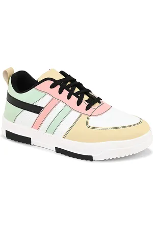 John Karsun Men Striped Antibacterial Comfort Insole Sneakers