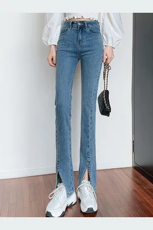 LULU & SKY Women Flared High-Rise Clean Look Light Fade Stretchable Jeans