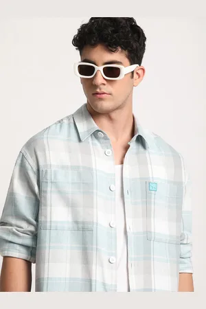 The Bear House Men Checked Relaxed Fit Cotton Shacket