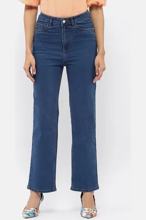 MADAME Women Straight Fit Cotton Jeans