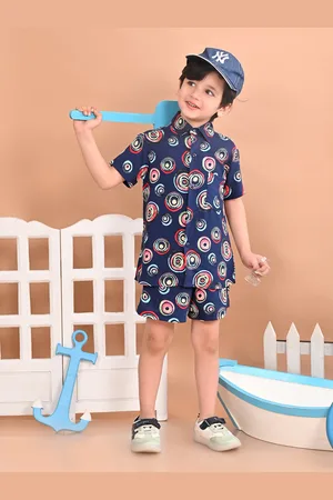 Superminis Boys Printed Shirt with Shorts