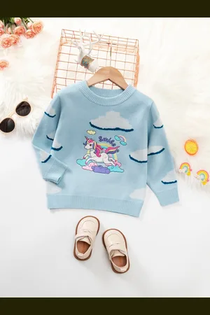 Stylecast Boys Blue Unicorn Printed Pullover
