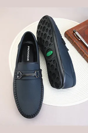 Provogue Men Textured Horsebit Loafers