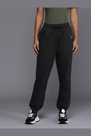 Boohoo Women Mid Rise Brand Logo Printed Joggers Track Pants