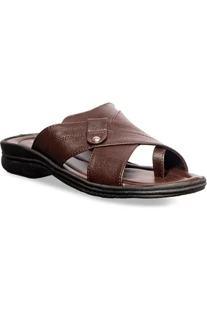 men brown comfort sandals