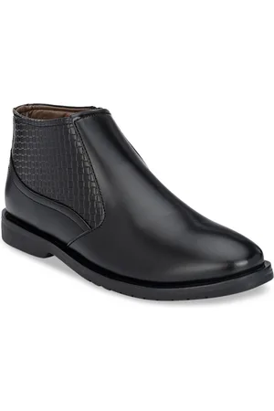 John Karsun Men Black Solid Formal Slip-On