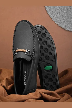 Provogue Men Textured Horsebit Loafers