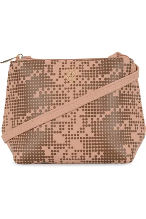 Baggit Abstract Printed Zip Detail PU Structured Tote Bag