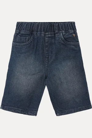 Ed-a-Mamma Boys Washed Mid-Rise Cotton Denim Shorts