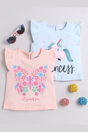 BUMZEE Girls 2 Printed T-shirt