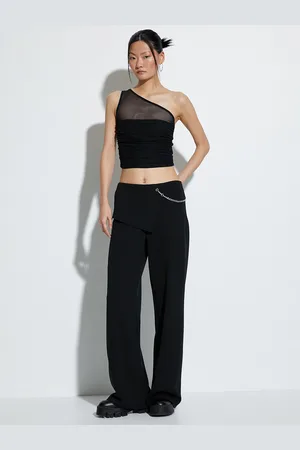 Koton One Shoulder Sleeveless Fitted Crop Top