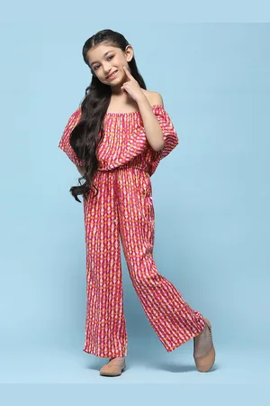Biba Girls Abstract Printed Off Shoulder Basic Jumpsuit