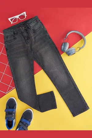 Pantaloons Boys Slim Fit Clean Look Heavy Fade Stretchable Jeans