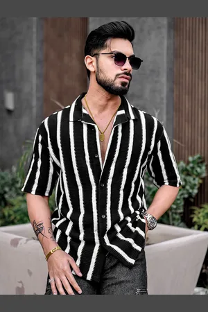 Maniac Men Comfort Opaque Striped Casual Shirt