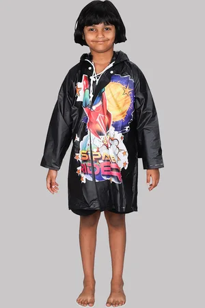 THE CLOWNFISH Toon Caper Printed Waterproof Hooded Rain Jacket