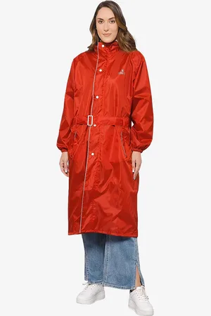 THE CLOWNFISH Drizzle Diva Waterproof Reversible Hooded Double Layer Rain Jacket