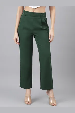 Latin Quarters Women Relaxed Straight Fit Pleated Trousers