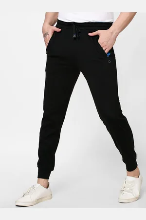 Sweet Dreams Men Black Cotton Mid Rise Joggers