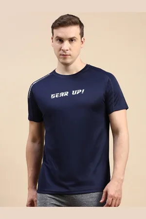Classic Polo Typography Printed Round Neck Antimicrobial Slim Fit T-shirt