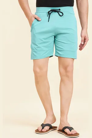 Sweet Dreams Men Turquoise Blue Mid-Rise Shorts