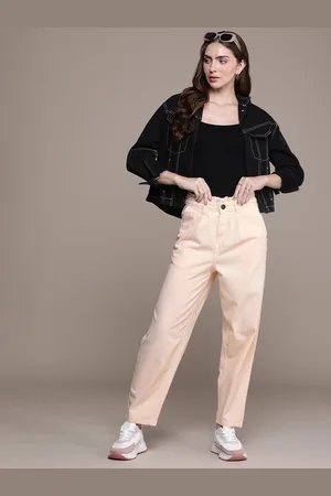 Moda Rapido Women Baggy Fit Pure Cotton High-Rise Jeans