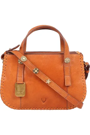 Hidesign Women Tan Leather Structured Handheld Bag