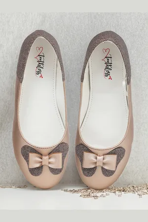 toothless Girls Embellished Party Ballerinas With Bows
