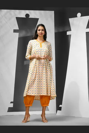 Charukriti Women Printed Regular Pure Cotton Kurta with Salwar