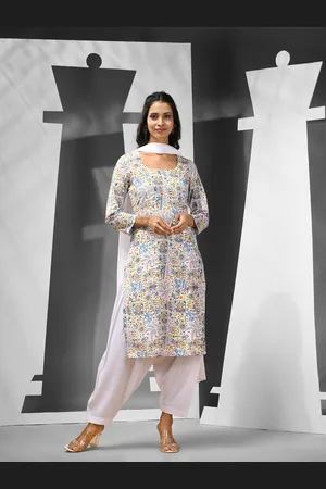 Charukriti Women Ethnic Motifs Printed Regular Pure Cotton Kurta with Salwar & With Dupatta