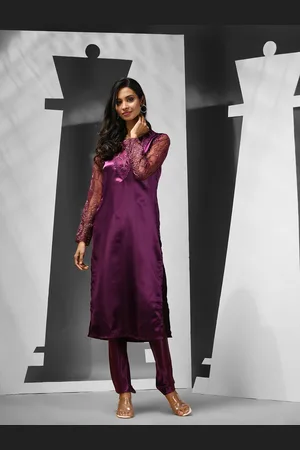 Charukriti Women Floral Yoke Design Regular Kurta with Churidar