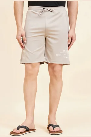 Sweet Dreams Beige Men Typography Printed Shorts