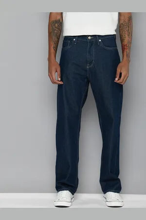 Flying Machine Men Pure Cotton High Rise Cobain Loose Regular Fit Jeans
