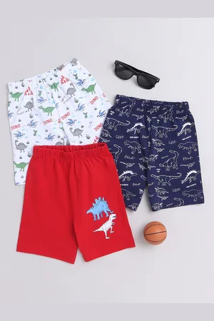 BUMZEE Boys Pack Of 3 Mid-Rise Cotton Shorts