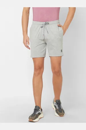 Sweet Dreams Men Grey Melange Mid-Rise Shorts