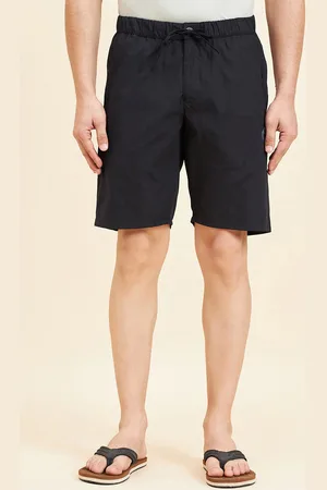 Sweet Dreams Men Black Mid-Rise Cotton Shorts