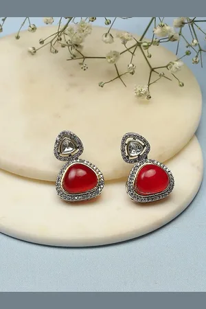 Biba Silver Plated Contemporary Drop Earrings