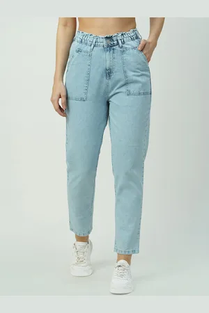 Kraus Women Relaxed Fit High-Rise Pure Cotton Jeans