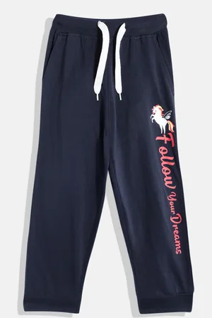 Eteenz Boys Pure Cotton Typography Printed Joggers