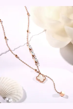Asmitta Jewellery Rose Gold Pated Necklace