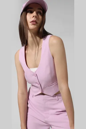 ONLY V-Neck Sleeveless Crop Waistcoat