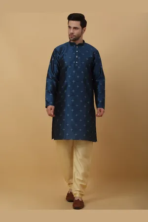 Kraft Floral Regular Sequinned Kurta with Churidar