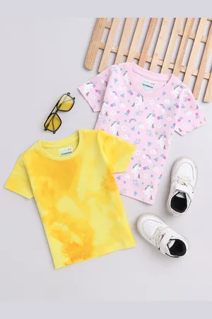 BUMZEE Girls Pack Of 2 Cotton T-shirts