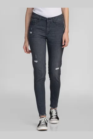 Being Human Women Skinny Fit Low Distress Light Fade Cotton Jeans